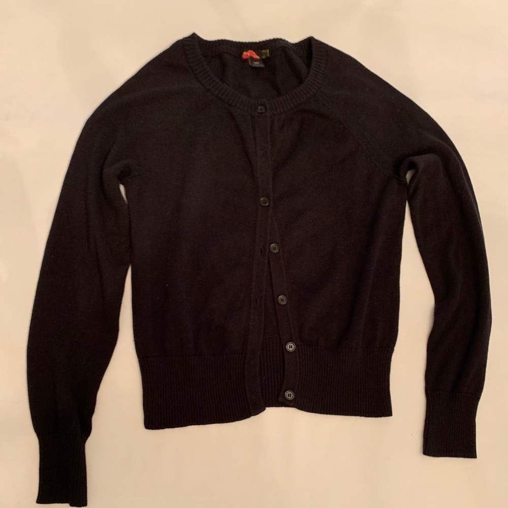 Forever21 Black Buttoned Down Sweater